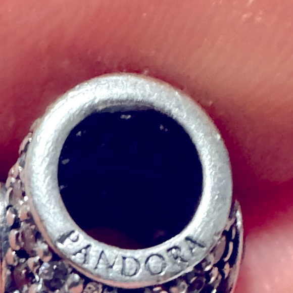 Authentic PANDORA In My Heart Clear CZ & Ruby Bithstone Sterling Silver Charm 😍 - Picture 2 of 4